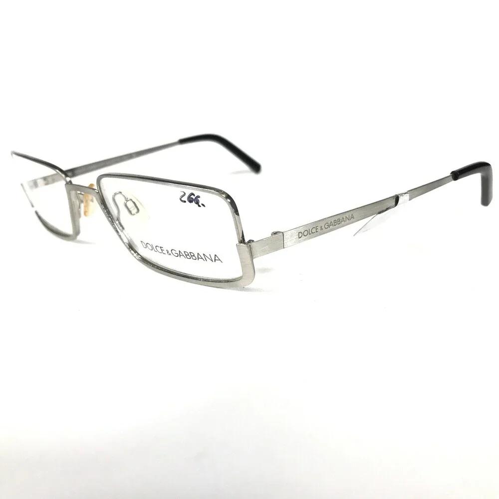 Dolce & Gabbana DG405 167 Eyeglasses Frames Silver Rectangular 51-17-135